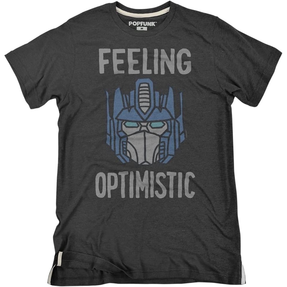 image:imagePopfunk Official Game Night Adult Unisex Classic RingSpun TShirt CollectionThe Optomistic Prime Dark Ash