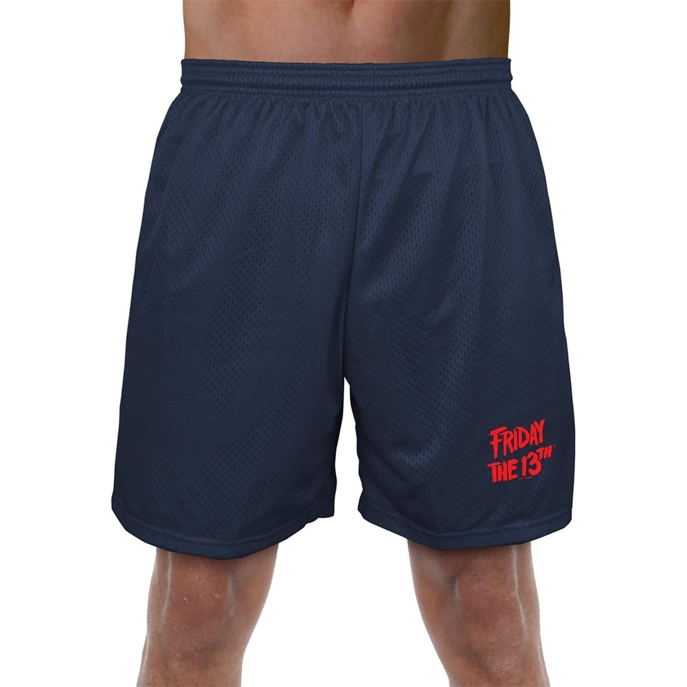 image:imagePopfunk Pop Culture Collection Mens Lined Mesh ShortsFriday the 13th Logo