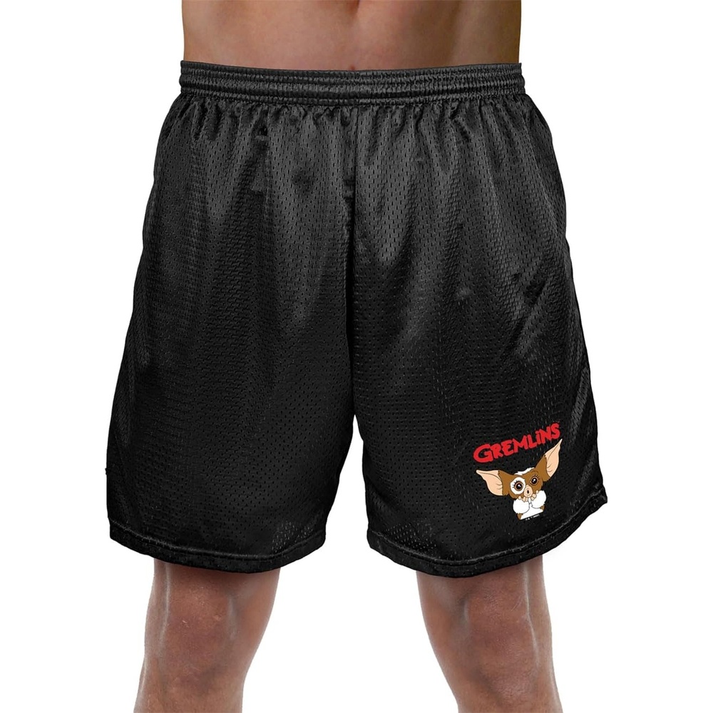 image:imagePopfunk Pop Culture Collection Mens Lined Mesh ShortsGremlins Gizmo Logo