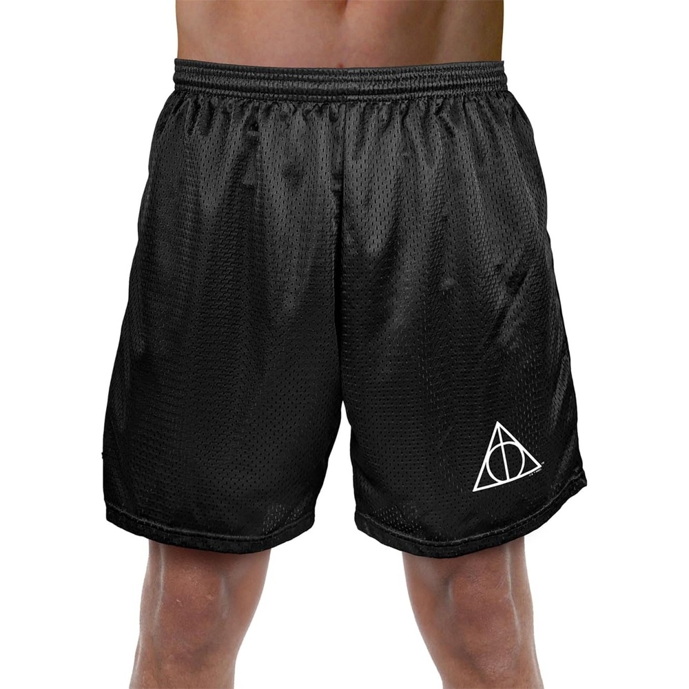 image:imagePopfunk Pop Culture Collection Mens Lined Mesh ShortsHarry Potter Deathly Hallows Symbol