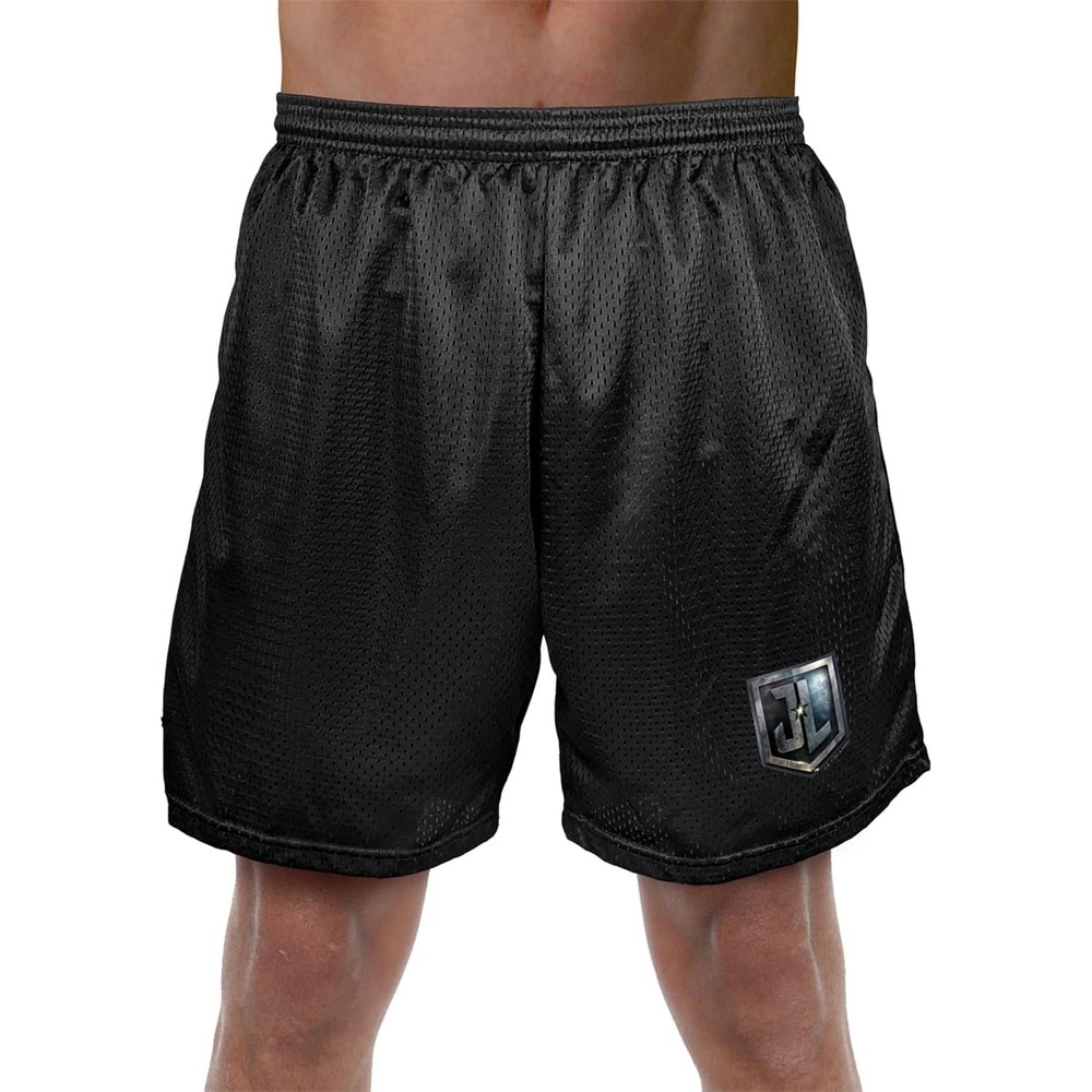 image:imagePopfunk Pop Culture Collection Mens Lined Mesh ShortsJustice League Movie Logo