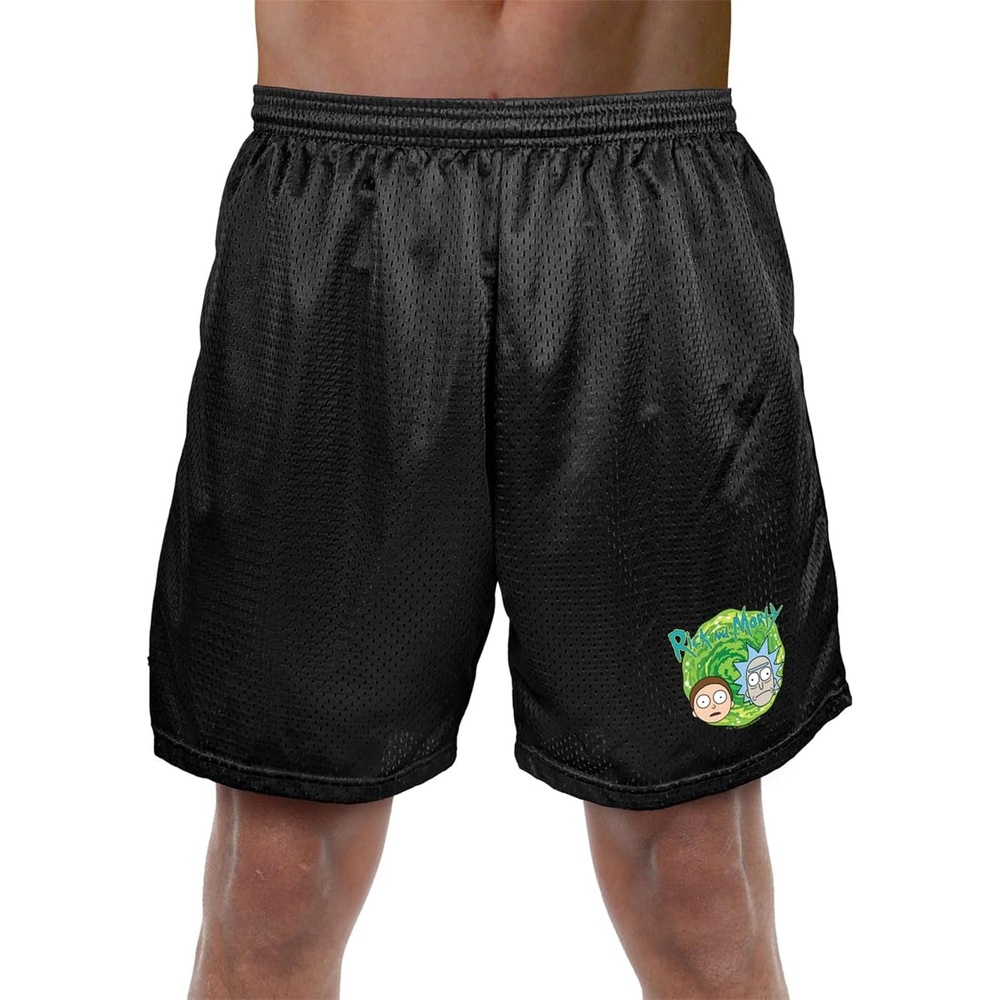 image:imagePopfunk Pop Culture Collection Mens Lined Mesh ShortsRick and Morty Heads