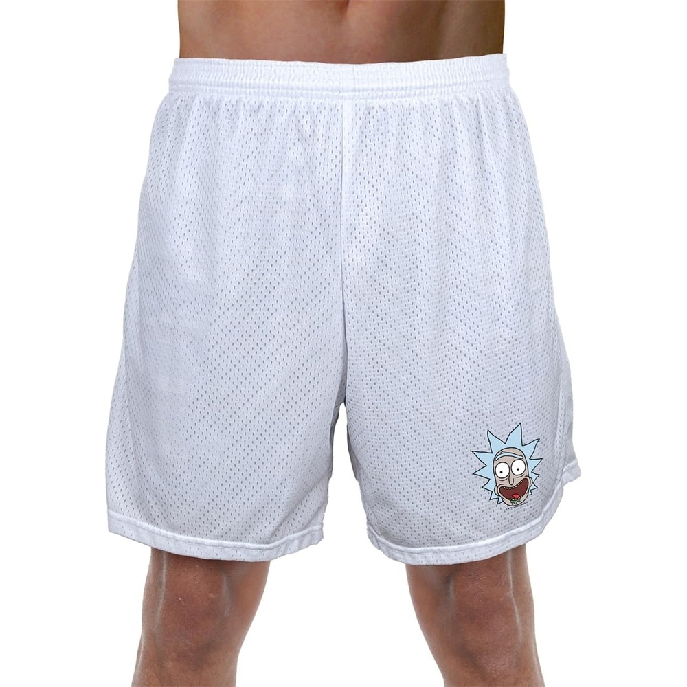 image:imagePopfunk Pop Culture Collection Mens Lined Mesh ShortsRick and Morty Rick Headshot