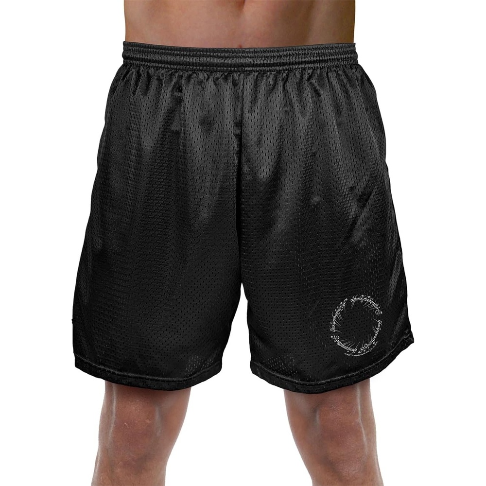 image:imagePopfunk Pop Culture Collection Mens Lined Mesh ShortsThe Lord of the Rings Mordor Script