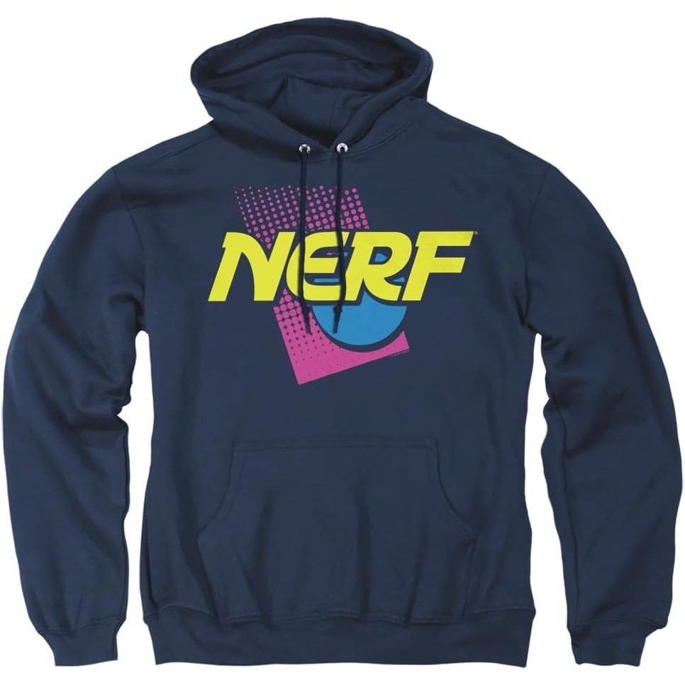 image:imageTrevco Nerf 90S Logo Unisex Adult PullOver HoodieNavy