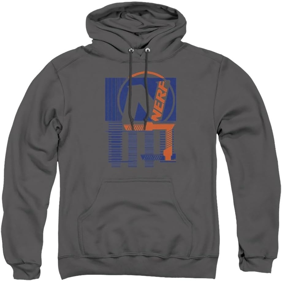image:imageTrevco Nerf Grid Unisex Adult PullOver HoodieCharcoal