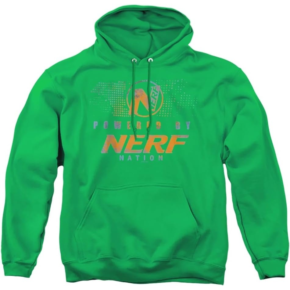 image:imageTrevco Nerf Powered By Nerf Nation Unisex Adult PullOver HoodieKelly Green