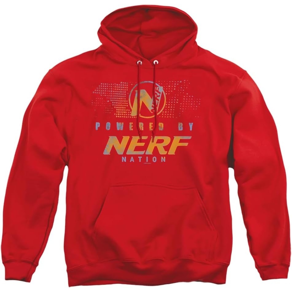 image:imageTrevco Nerf Powered By Nerf Nation Unisex Adult PullOver HoodieRed