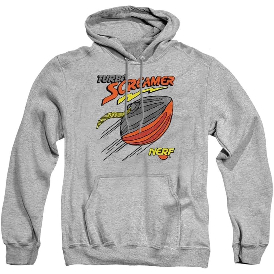 image:imageTrevco Nerf Turbo Screamer Unisex Adult PullOver HoodieAthletic Heather