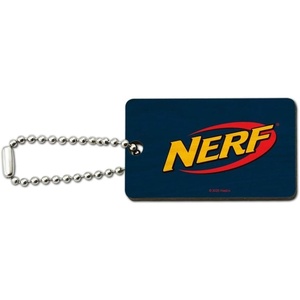 GRAPHICS & MORE Nerf Logo Wood Wooden Rectangle Keychain Key Ring(Tan)