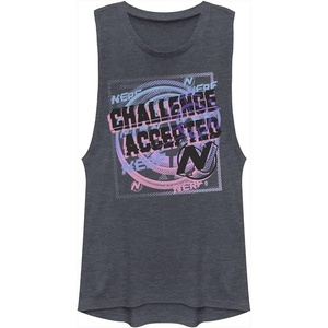 Hasbro Women’s Nerf Challenge Accepted Festival Muscle(Denim Blue Heather)