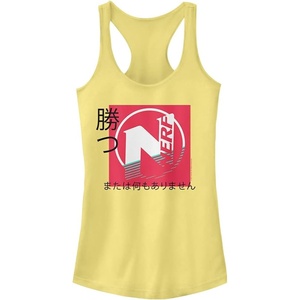 Hasbro Women’s Nerf Kanji Nerf Slim Fit, Scoop Hem Racerback Tank(Banana)