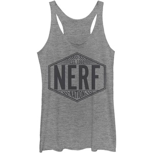 Hasbro Women’s Nerf Nation Badge(Gray Heather)