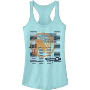 Hasbro Women’s Nerf Nerf Pattern Slim Fit, Scoop Hem Racerback Tank(Cancun)