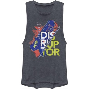 Hasbro Womens Nerf the Disruptor Festival Muscle(Denim Blue Heather)
