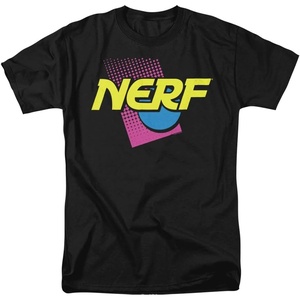 Nerf 90S Logo Unisex Adult T Shirt for Men and Women(Black)