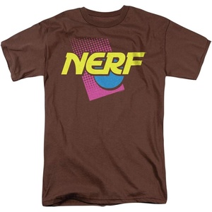 Nerf 90S Logo Unisex Adult T Shirt for Men and Women(Coffee)