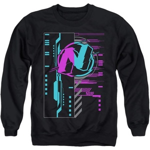 Nerf Cyber Unisex Adult Crewneck Sweatshirt for Men and Women(Black)