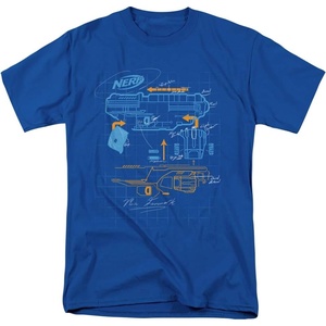 Nerf Deconstructed Nerf Gun Unisex Adult T Shirt for Men and Women(Royal)