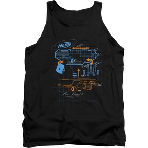 Nerf Deconstructed Nerf Gun Unisex Adult Tank Top for Men and Women(Black)