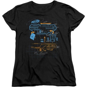 Nerf Deconstructed Nerf Gun Women’s T Shirt(Black)