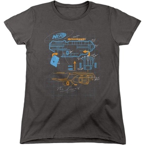 Nerf Deconstructed Nerf Gun Women’s T Shirt(Charcoal)