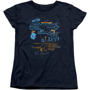 Nerf Deconstructed Nerf Gun Women’s T Shirt(Navy)