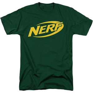 Nerf Logo Unisex Adult T Shirt for Men and Women(Hunter Green)