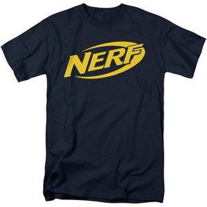 Nerf Logo Unisex Adult T Shirt for Men and Women(Navy)