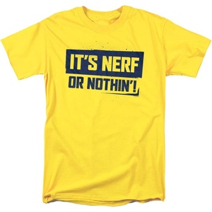 Nerf Nerf Or Nothing Unisex Adult T Shirt for Men and Women(Yellow)