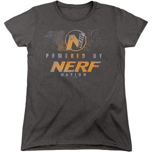 Nerf Powered By Nerf Nation Women’s T Shirt(Charcoal)