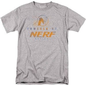 Nerf Powered by Nerf Nation Unisex Adult T Shirt for Men and Women(Athletic Heather)