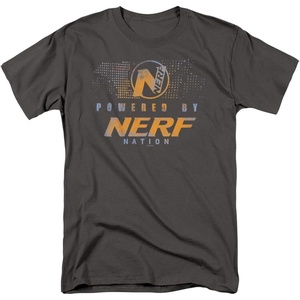 Nerf Powered by Nerf Nation Unisex Adult T Shirt for Men and Women(Charcoal)