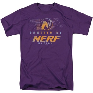 Nerf Powered by Nerf Nation Unisex Adult T Shirt for Men and Women(Purple)