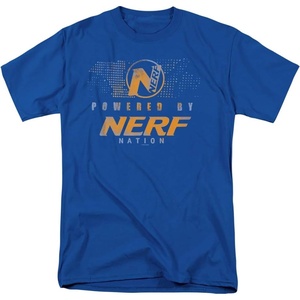 Nerf Powered by Nerf Nation Unisex Adult T Shirt for Men and Women(Royal)