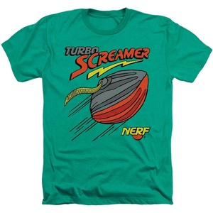 Nerf Turbo Screamer Unisex Adult Heather T Shirt for Men and Women(Kelly Green)