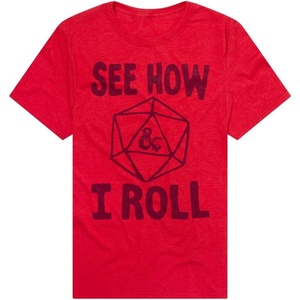 Popfunk Official Game Night Adult Unisex Classic Ring-Spun T-Shirt Collection(The D&d – Red)
