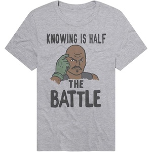 Popfunk Official Game Night Adult Unisex Classic Ring-Spun T-Shirt Collection(The Og Action Figure – Grey Heather)