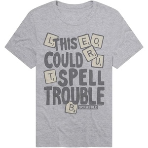Popfunk Official Game Night Adult Unisex Classic Ring-Spun T-Shirt Collection(The Spelling Bee – Grey Heather)