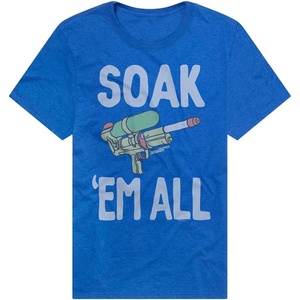 Popfunk Official Game Night Adult Unisex Classic Ring-Spun T-Shirt Collection(The Wetter is Better – Blue)