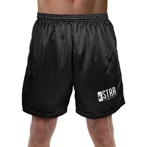 Popfunk Pop Culture Collection Mens Lined Mesh Shorts(The Flash Tv Series Star Labs Logo)