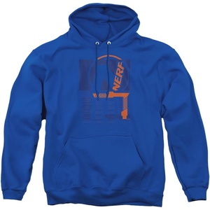 Trevco Nerf Grid Unisex Adult Pull-Over Hoodie(Royal)