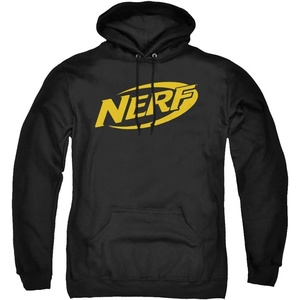 Trevco Nerf Logo Unisex Adult Pull-Over Hoodie(Black)