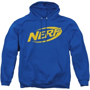 Trevco Nerf Logo Unisex Adult Pull-Over Hoodie(Royal)