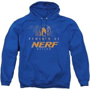 Trevco Nerf Powered By Nerf Nation Unisex Adult Pull-Over Hoodie(Royal)