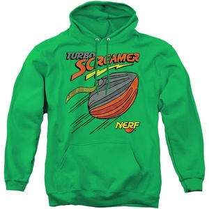Trevco Nerf Turbo Screamer Unisex Adult Pull-Over Hoodie(Kelly Green)