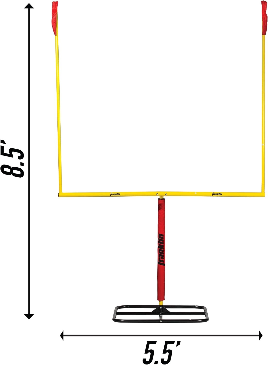image:imageFranklin Sports Authentic Steel Football Goal Post 85 x 55 Post for Kids Football Goal Post Set Kicking Field Goals Youth Football Set Portable Football Goal PostStandard Goal Post