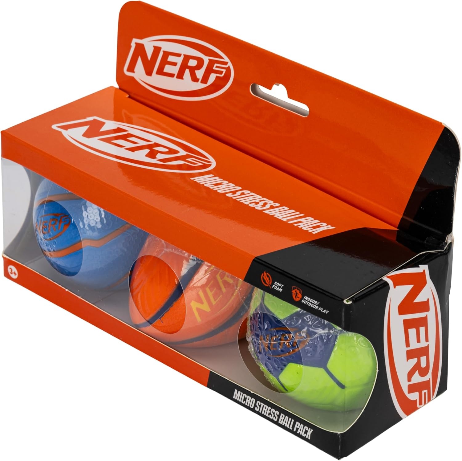 image:imageNerf Franklin Sports Micro Foam Sports Ball SetBlueOrangeYellow