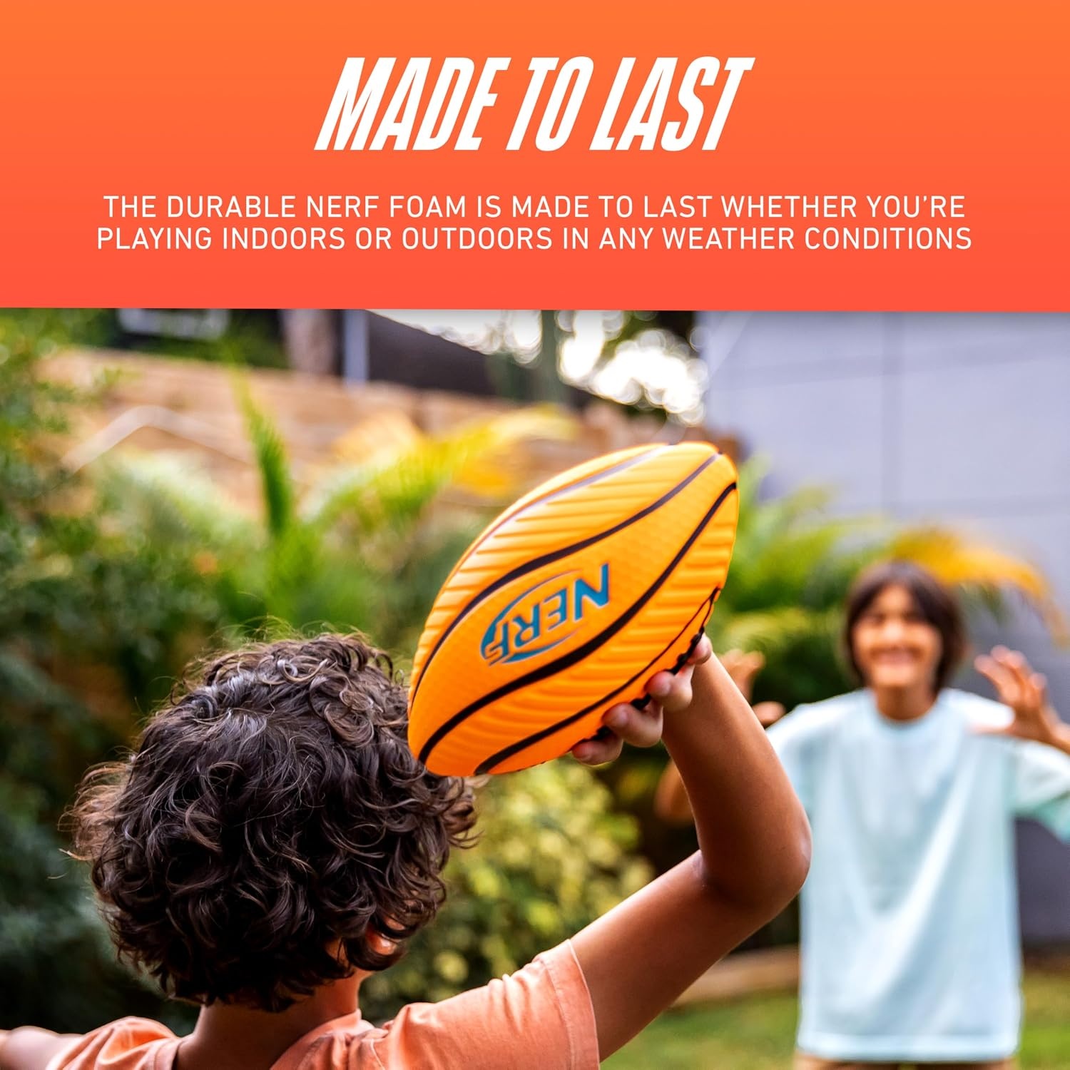image:imageNerf Kids Foam Football Spiral Grip Mini Soft Foam Football for Kids Easy Grip Junior Ball 8585
