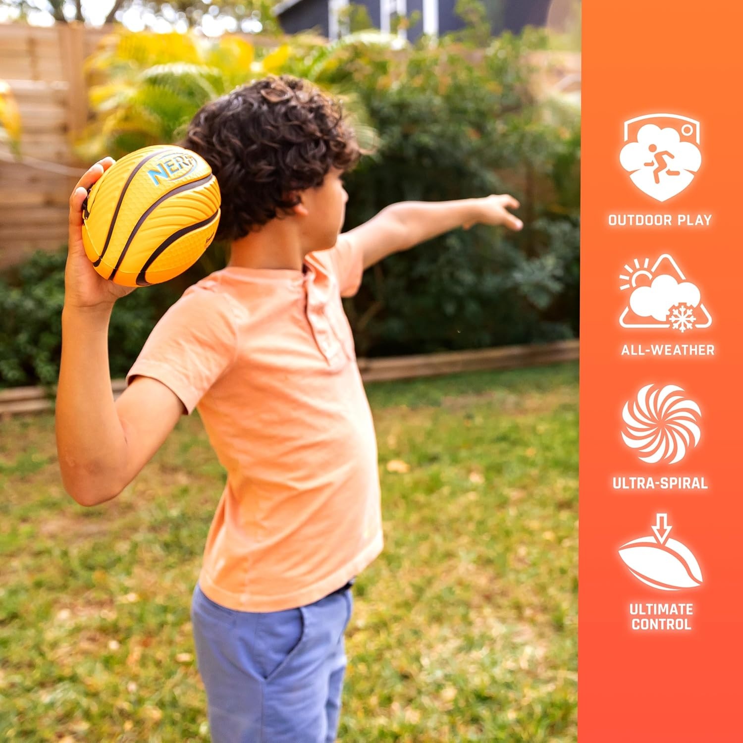 image:imageNerf Kids Foam Football Spiral Grip Mini Soft Foam Football for Kids Easy Grip Junior Ball 8585
